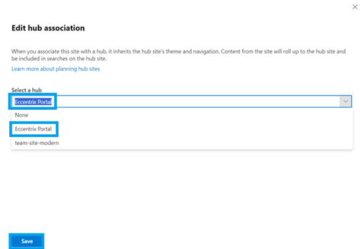 Hub Sites in SharePoint Online | Eccentrix Corner