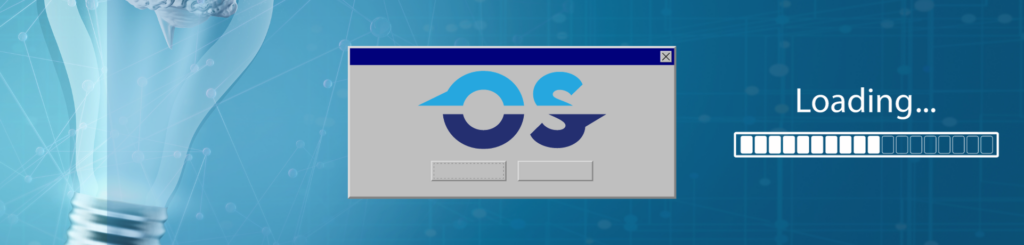 A visual that shows a loading bar referring to a Windows operating system installation - Eccentrix