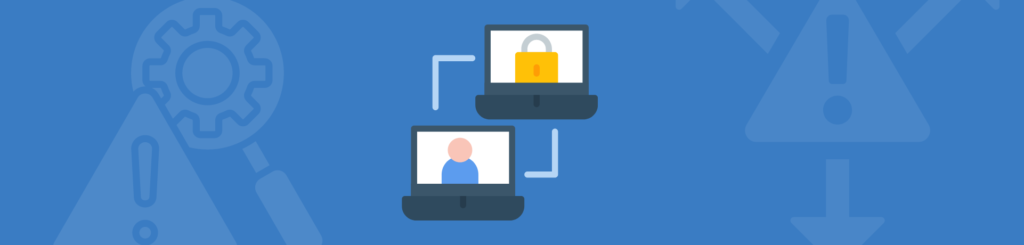 Un visuel d'un ordinateur avec des mesures de sécurité appliquées, faisant référence au Contrôle d'Accès Réseau - Eccentrix