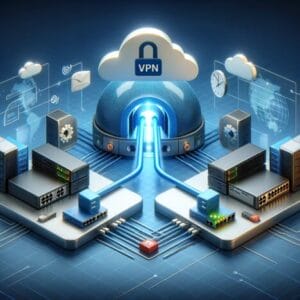 A visual representation of a VPN with VNet Peering that can be used in Microsoft Azure - Eccentrix