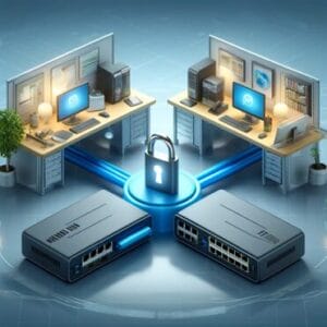 A visual representation of a VPN with VNet Peering that can be used in Microsoft Azure - Eccentrix
